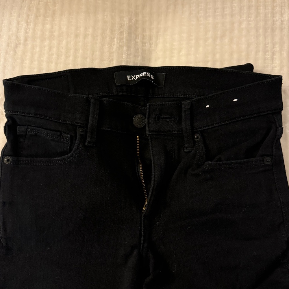 Black stretch skinny jeans: Express size 4regular